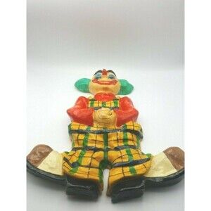 Large Vintage 60s 70s Colorful Paper Mache Clown Sculpture Statue Figure Mexico